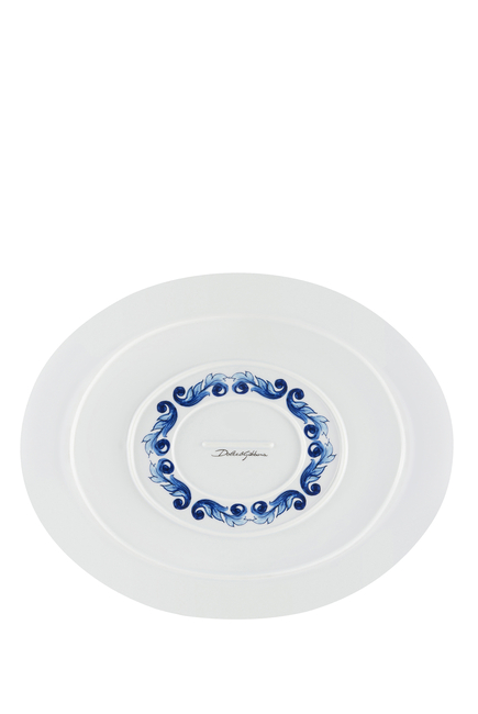 Blu Mediterraneo Fiore Medium Oval Serving Plate